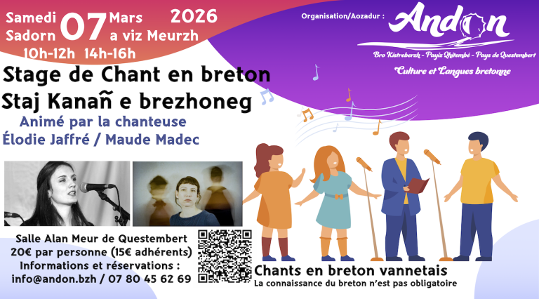 Stage de Chants en breton 7 mars 2026